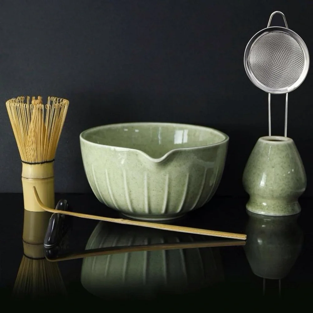Matcha Whisk Set, 7-Piece Matcha Kit with Ceramic Bowl, Bamboo Whisk, Scoop,